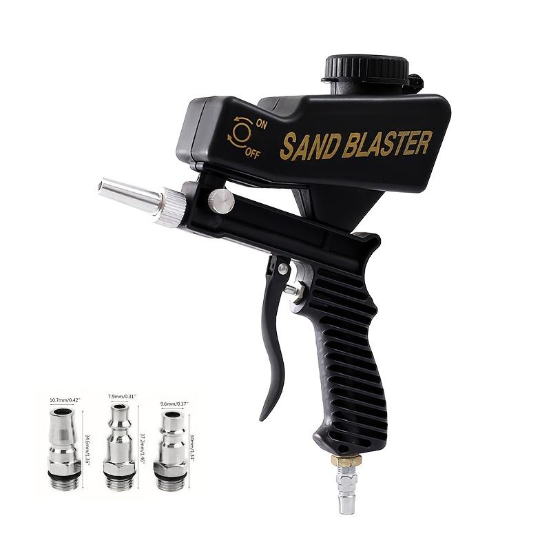 Handheld Mini Pneumatic Sandblasting Gun with Adjustable Abrasive Control Handle and Low Air Consumption7.1Cubic feet/Minute air