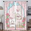 MikkoS Anti-mosquito Curtains for Camera Partition Home Interior Curtains 2 Pieces Shades Blackout Curtain Halloween Decoration