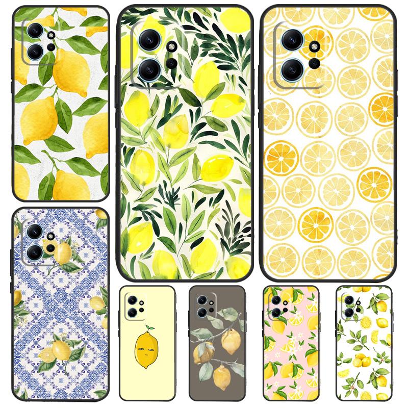 Lemon Fruit For Xiaomi Redmi Note 12S 11S 10S 9S Note 12 8 9 10 11 Pro Phone Case For Redmi 12 9 C 10C