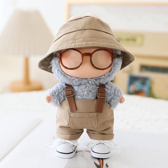 Doll Clothes Set for 15/17cm La Bubu Overalls Glasses Hats And Shoes Set Stylish Dolls Wardrobe Accessories