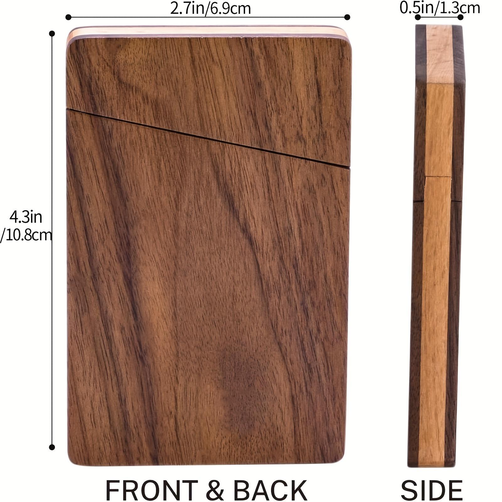 

1 шт. Держатель для визиток из орехового дерева ручной работы - Шкатулка для хранения и органайзер ручной работы с магнитной застежкой для мужчин