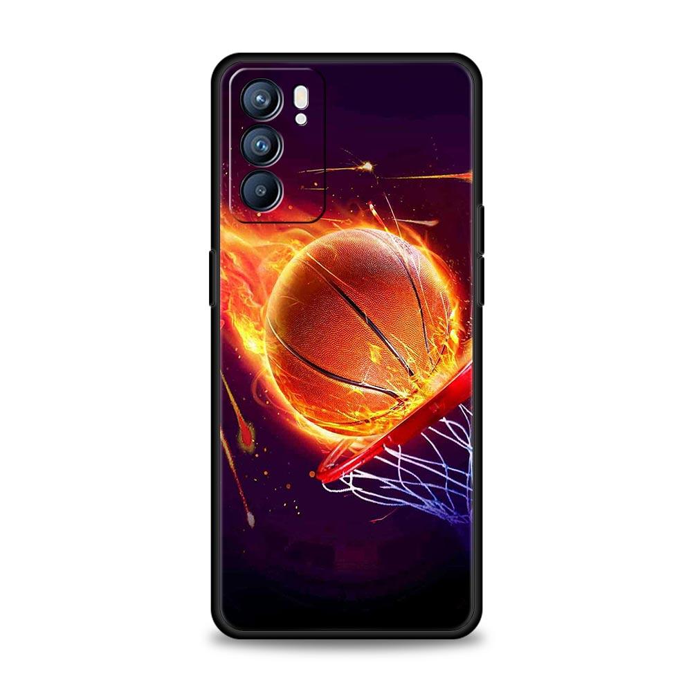 Basketball Basket Number Phone Case For OPPO Find X5 A54 A53 A52 A9 2020 A15 A95 A76 A74 A12 Reno7 SE Reno6 Pro Plus 5G Cover