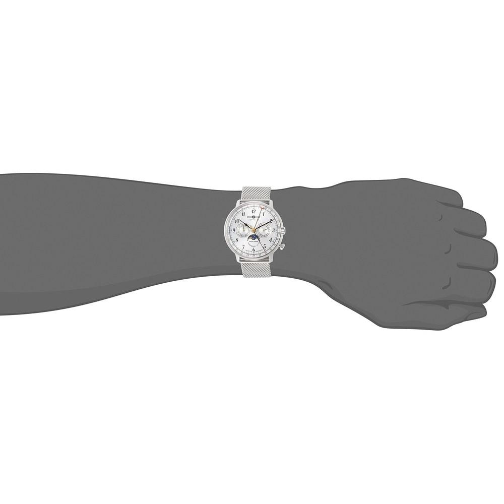 Zeppelin Hindenburg Moonphase Wristwatch 7036M1 Silver Dial Men's