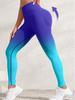 European & American Seamless Gradient Tie-dye Women's Yoga Pants - Quick-drying, Hip-shaping, Knit Sportswear