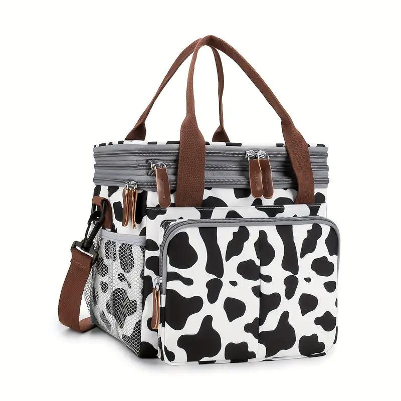 

Bag Lunch Waterproof Insulated Bag Multifunctional Mommy Bag Adjustable Straps Shoulder Handbag Multi-Pocket Milk Bag For Mom