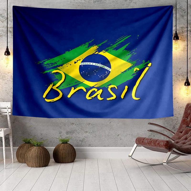 Brazil Printed Tapestry, Wall Hanging,Livingroom, dormitory, Large Wall Decor, Fabric Decor Fan Birthday Gifts