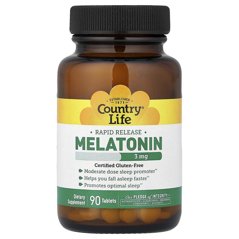 Melatonin, Rapid Release, 3 mg, 90 Tablets