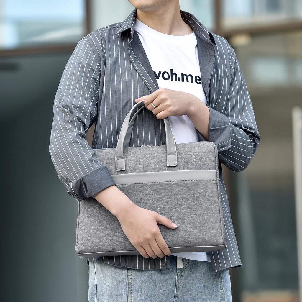 Business Fresh Fashion Men and Women Laptop Bag Large Capacity Zipper Briefcase