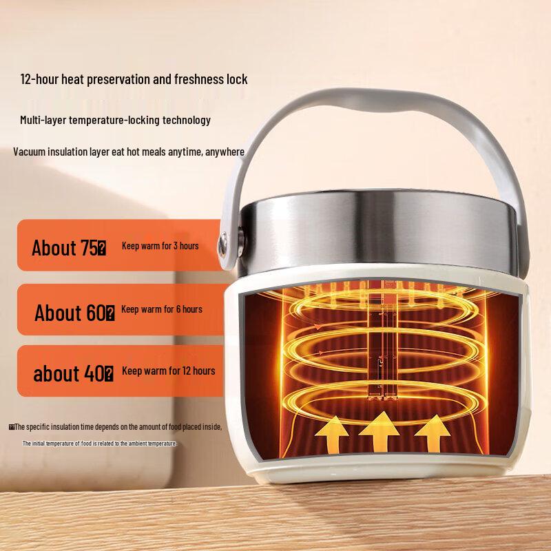 Star 24-Hour Double-Layer Insulated Stainless Steel Bento Box