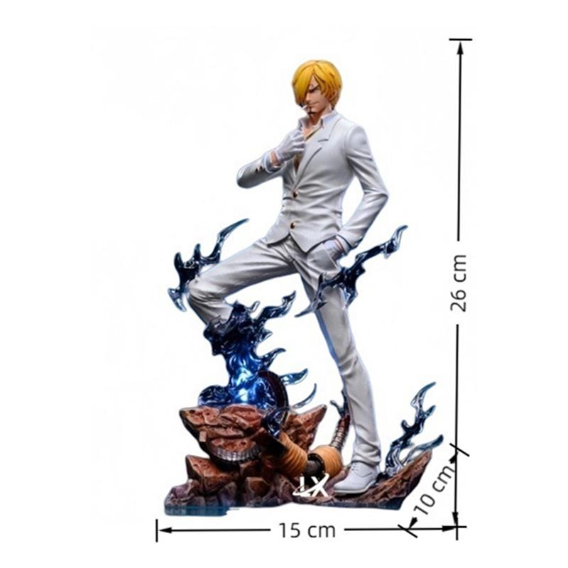 26cmAnime One Piece Character Collection Luffy Zoro Sanji Nami Ace Resin Model Statue Collection Toy Gift Ornaments