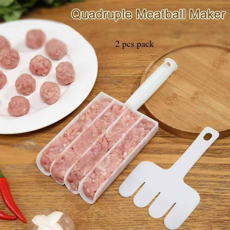 Creative Meatball Maker Tool Multifunctional Meatball Scoop with Cutting Spade for Homemade Cooking Kitchen Accessories