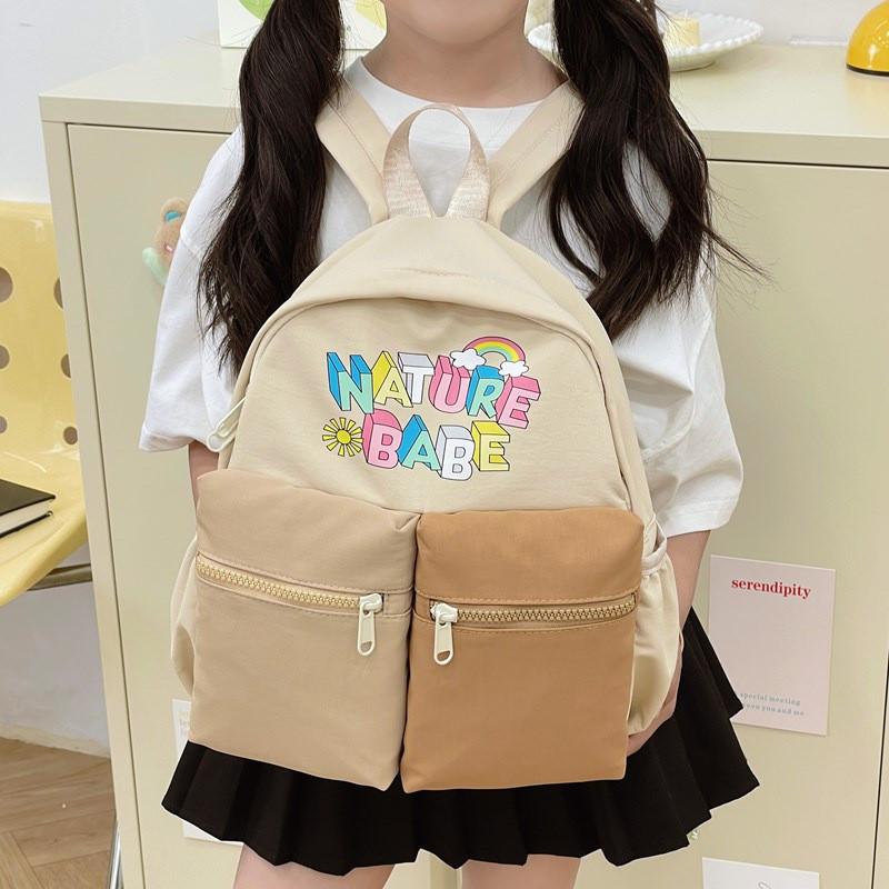 Kids Cartoon Backpack With Nylon Material For Preschool And School Use