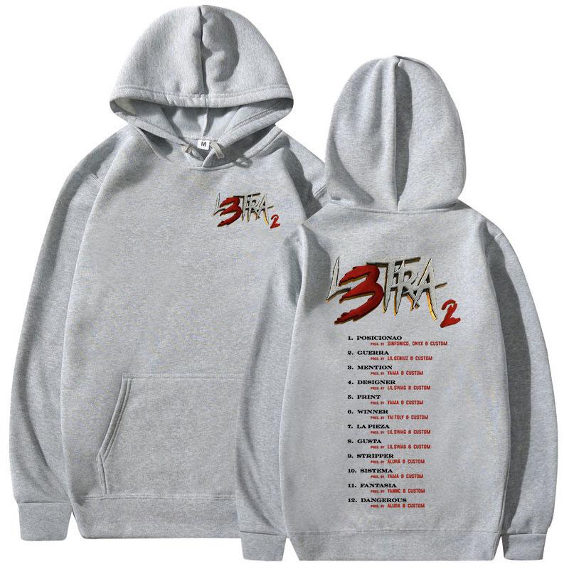 Rapper Luar La L L3TRA 2 Album Hoodies Herren Damen Mode Hip Hop Langarm Pullover Kapuzenpullover Lässig Komfort Übergroße Sweatshirts