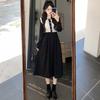Women's Contrast Color Long Skirt - 2024 Spring/Autumn Fashion, Comfortable, Light, Mature Style Dress