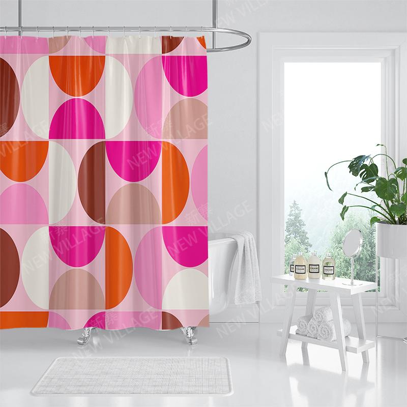 Waterproof Fabric Shower Curtains Bathroom Curtain Accessories 180x200 Bath Curtain for Shower 240*236 Nordic Boho Decoration