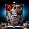 1pc Horror Clown Portrait Blanket, Cozy Valentine's Day Blanket, Multi-functional Nap Blanket Available Throughout the Four Seasons