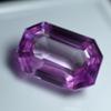 Natural Light Pink Sapphire 14.60 Ct CERTIFIED Loose Gemstone Emerald Cut AM-857