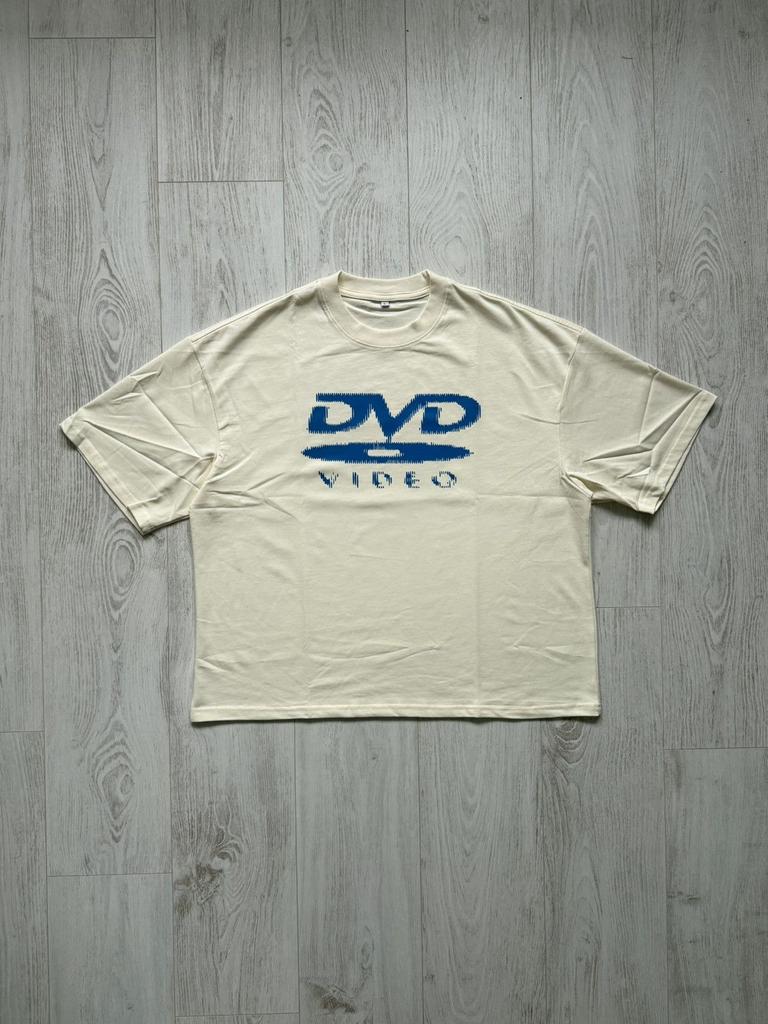 T-shirt Stampa Boxy Retro Street Y2k con Logo DVD Video Oversize Uomo Donna Casual Cotone Larga Streetwear Harajuku Femminile Maschile Tee