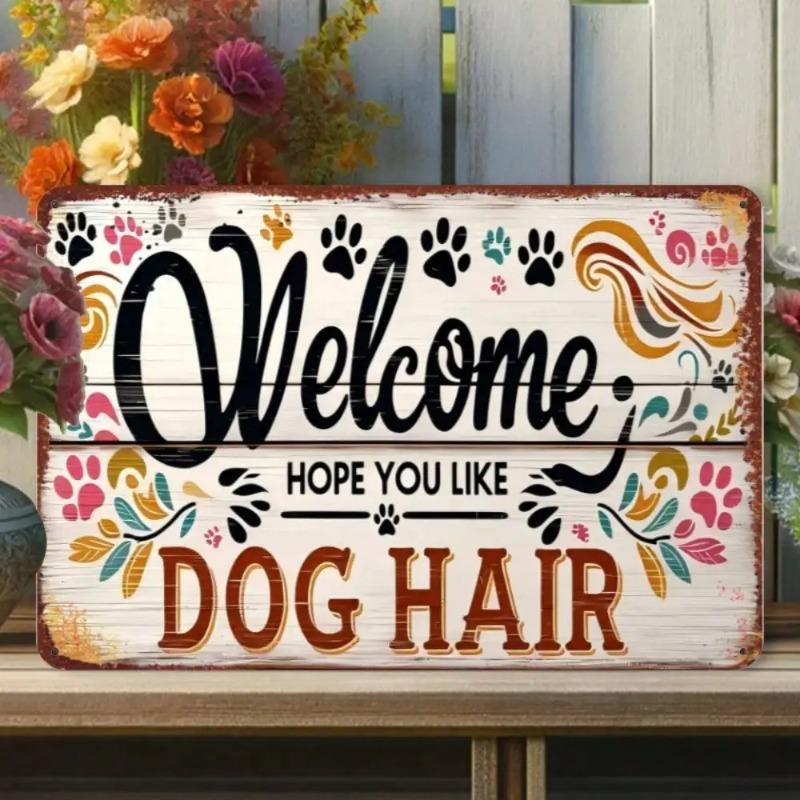 Vintage Dog Lover Metal Wall Art Pet Home Decor Sign