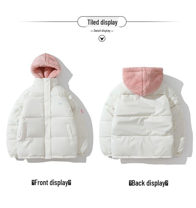 2025 Women's Oversized Down Cotton Jacket - Trendy Thickened Two-Piece Winter Outerwear