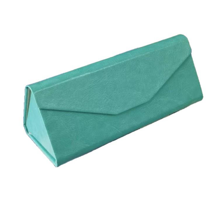 Fashionable Folding Triangle Glasses Case - Portable Sunglasses Storage for Men and Women, High-End Feel with Custom Logo Option