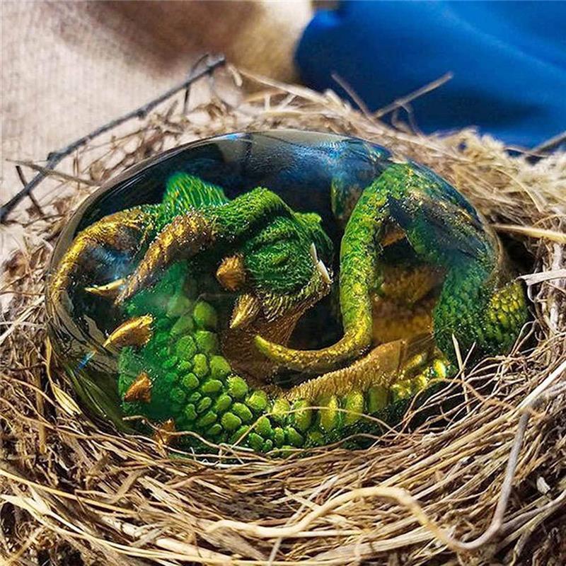 Lava Dragon Egg Ornamental Collection Decor Dinosaur Egg Statue Resin Dragon Egg Crystal Minerale Gemstone Reiki Home Decoration