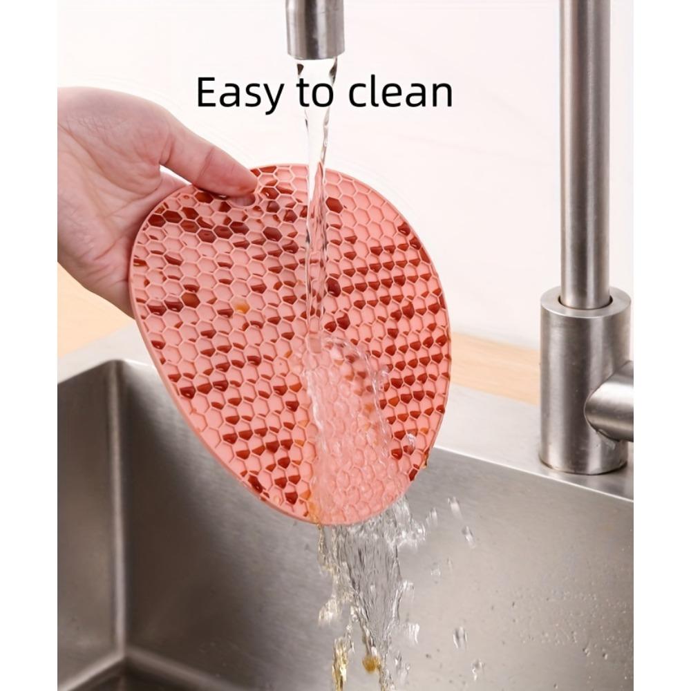 4 Pieces Silicone Honeycomb Placemats - Heat Resistant, Non-Slip, Solid Color Table Mats For Kitchen, Dining And Cooking
