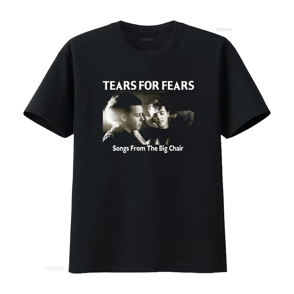 Tears For Fears Band Classic Style short sleeve Black T Shirt S XL vintage Washed Stylish Top For Everyday Wear Casual