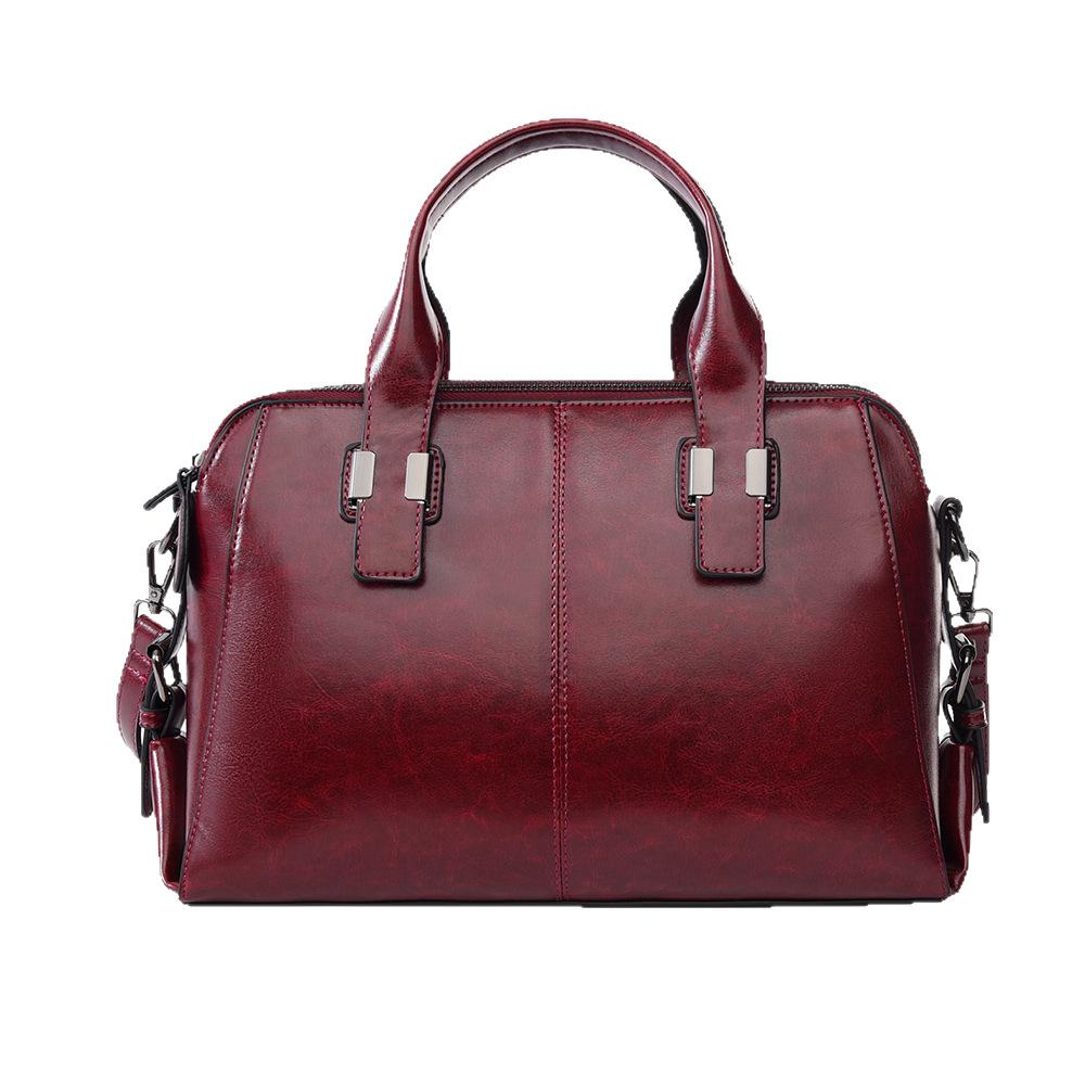 Women's Handbag, New European and American Fashion Motorcycle Bag, Simple and Large Capacity Commuting Bag, High-end Single Shoulder Tote Bag