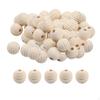 100Pcs Threaded Wooden Beads Wood Beehive Honeycomb 20 Mm Spacer Large Hole Round for Jewelry