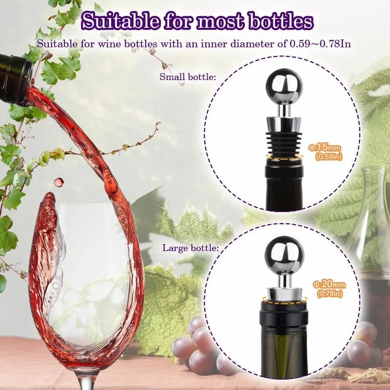 1/5/12pcs Plastic Bottle Stopper Wine Storage Twist Cap Plug Reusable Vacuum Sealed Bottle Cap Champagne Stopper Gifts Bar Tool