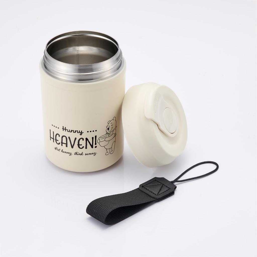 Skater Stainless Steel Easy Tumbler 380ml, Insulated, Cold, Vacuum-Resistant, Double-Walled Wall, Disney, Winnie-the-Pooh STEM4-A