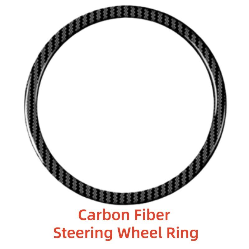 Cars Modification Decoration Accessories Stickers ABS Plastic Steering Wheel Ring Carbon For Mazda Atenza Trim Paste Style