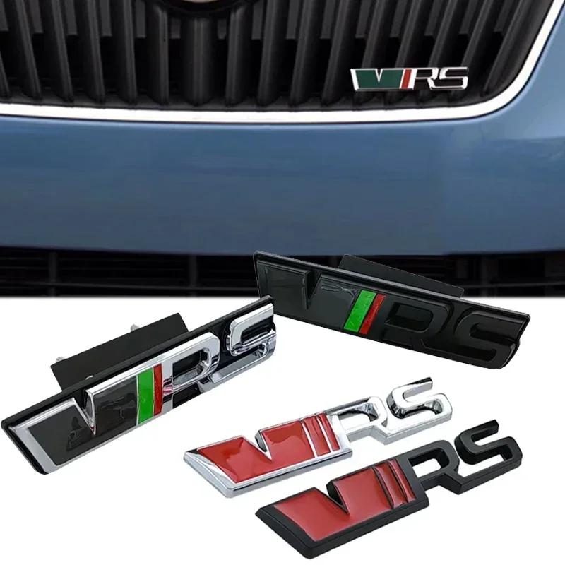ZDVK6 Alloy Car Front Grille Logo Trunk Emblem Sticker Logo for Skoda VRS Octavia Yeti Fabia 1 Kodiaq Karoq 2 A7 Tour RS Superb Rapid