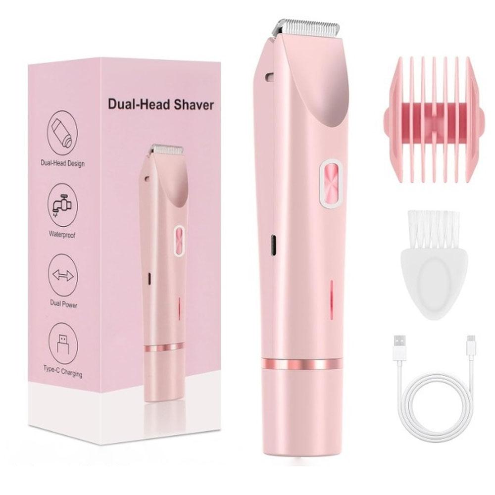 Electric Razors for Women 2in1 Bikini Trimmer Facial Mustache Shavers for Ladies Body Underarms Arm Leg Portable Painless Epilator
