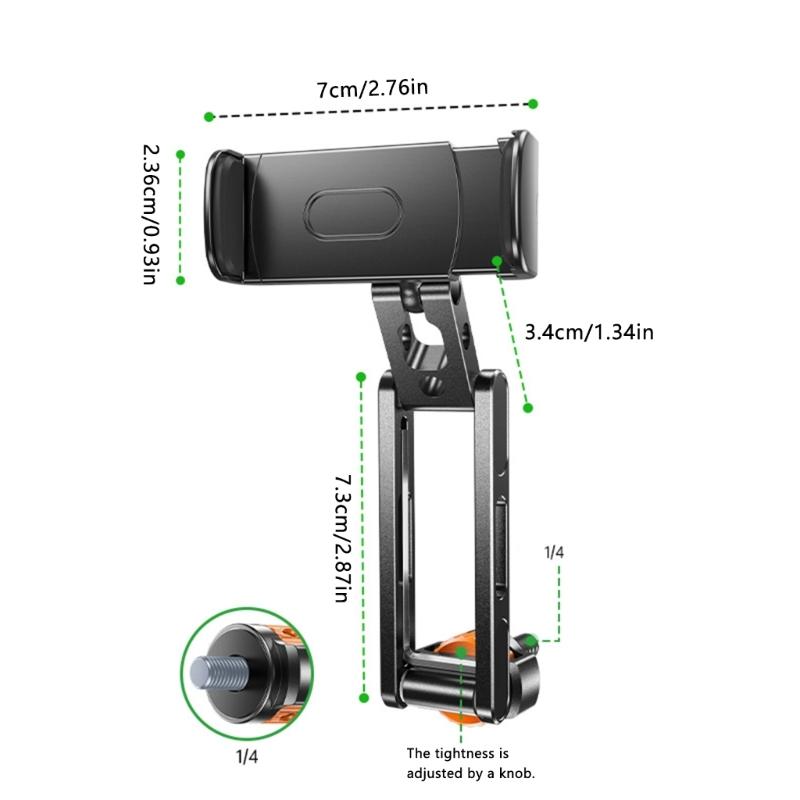 Multifunction Phone Mount Clip 1/4Inch Thread Tripod Mount Adapter for Tripods Selfier Sticks Mobile Device