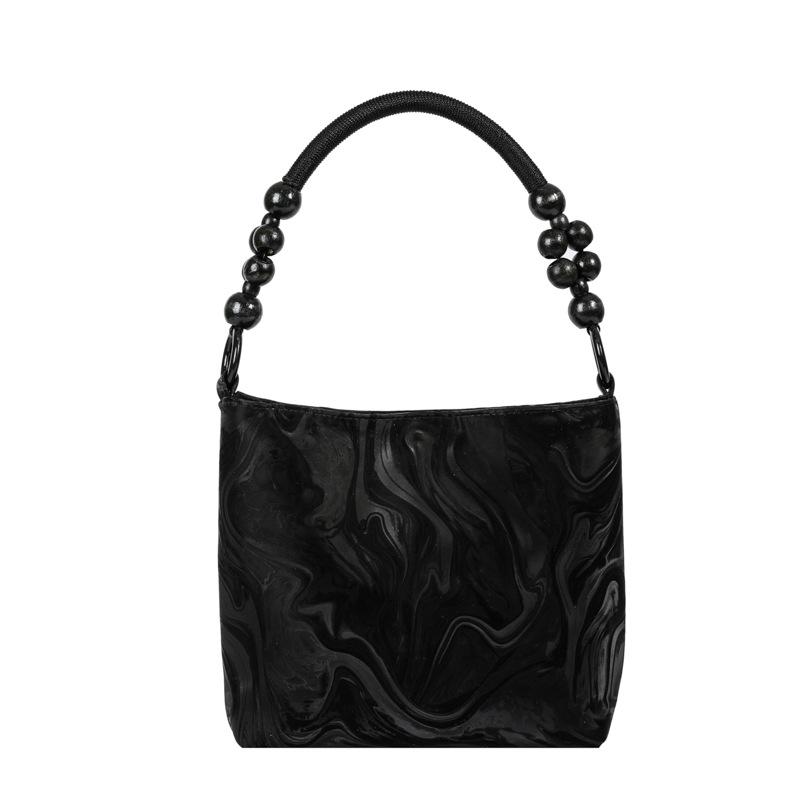 New Chinese Retro Handbag New Style Trendy High-value Niche Design Underarm Beaded Single-shoulder Bucket Bag