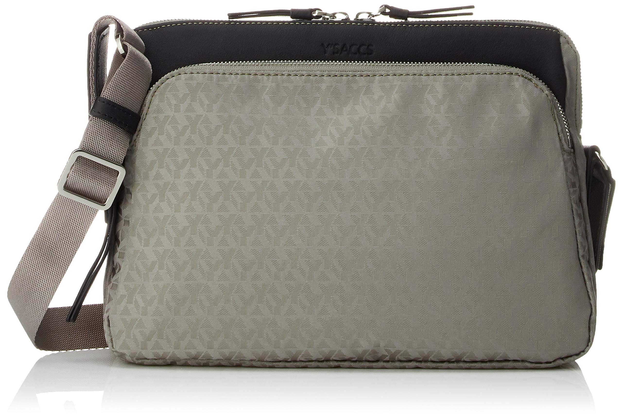 

НОВАЯ Круглая сумка через плечо с монограммой Серо-бежевый x Черный [Isaac] Y01-06-01