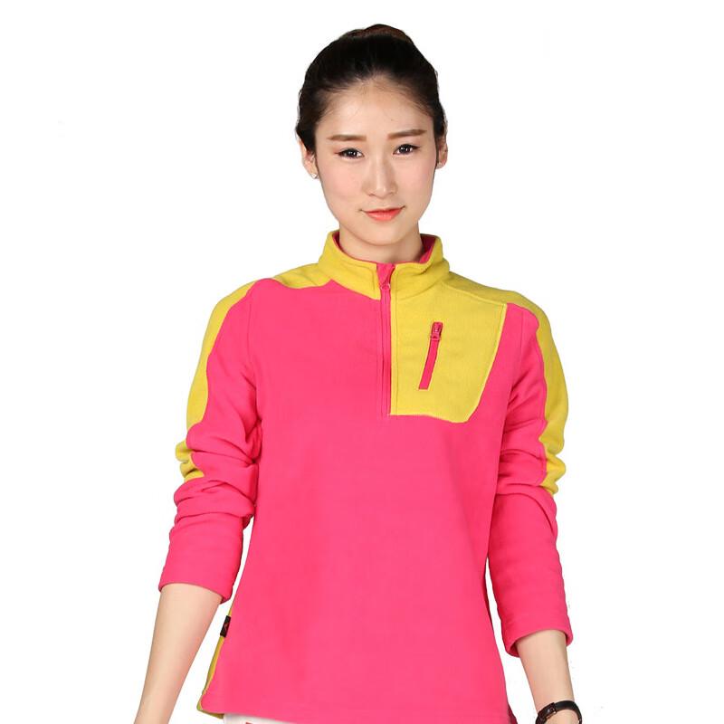 OLOMM Unisex Stand Collar Fleece Lined Thermal Top S-XXL