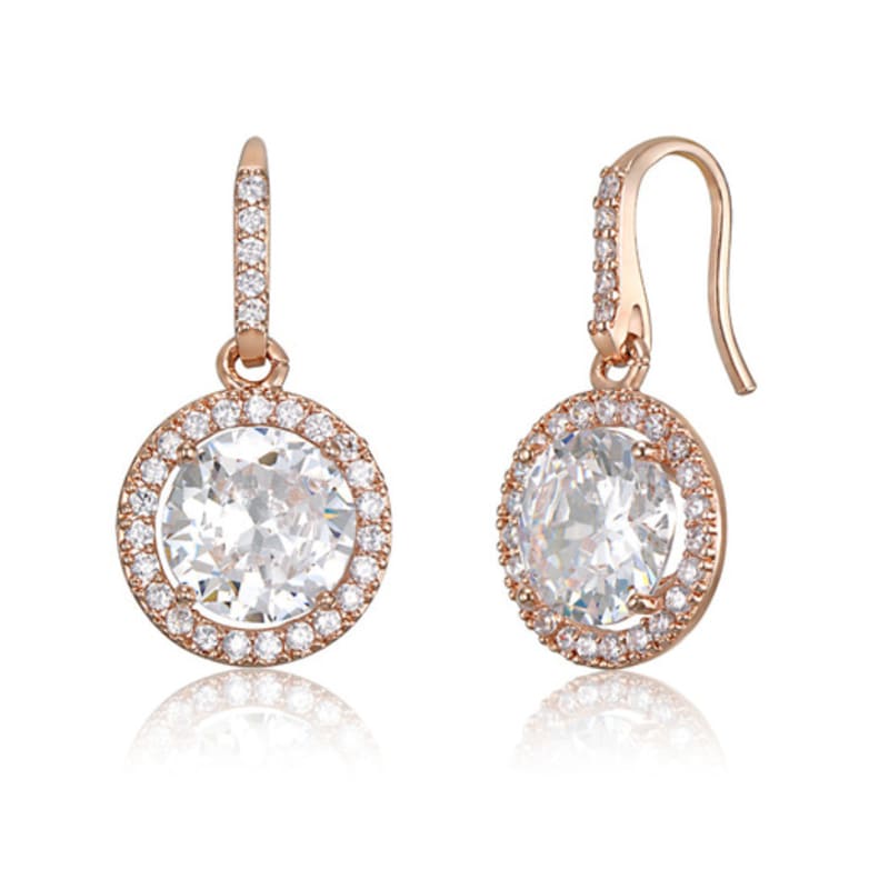 

ELLE Jewelry Aurora Sparkle Drop Earrings ELGPEE577 Rose gold