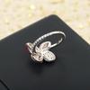 Princess Butterfly Ring Women's Premium Light Luxury Buterfly Butterfly Ring Women's 925 Sterling Silver