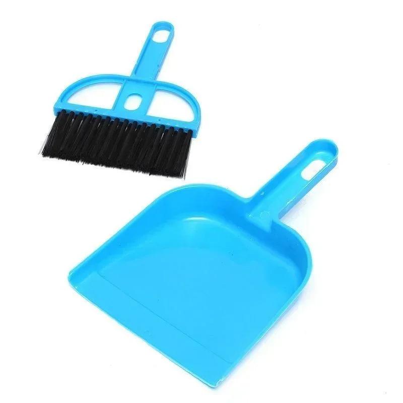 

Mini Desktop Cleaning Brush Keyboard Brush Small Broom Dustpan Shovel Set Desktop Cleaning Tool синий