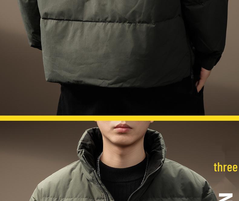 Luxuriöse Herren Retro 90er Winterjacke mit Daunenfüllung - Warm, Locker und Vielseitige Oberbekleidung