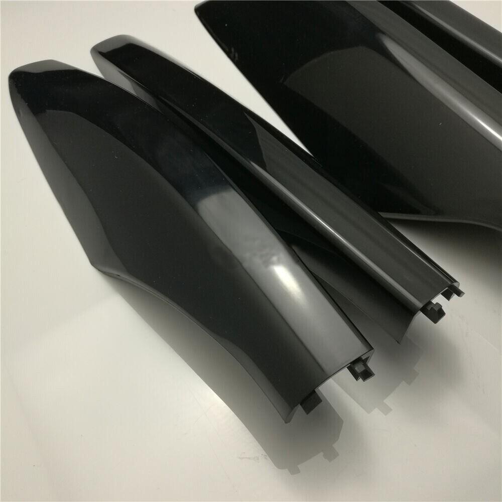 4PCS Black Roof Rail Rack End Molding Cover Cap Shell For Lexus GX470 2003-2009