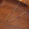 French Non-Fading Jewelry Necklace 14K Titanium Steel Beaded Necklace Light Luxury High-End Summer Collarbone Chain Gift