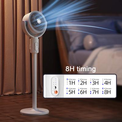 Pedestal Fan Powerful Air Circulator Quiet USB Standing Fan 38-82cm Adjustable Floor Fan