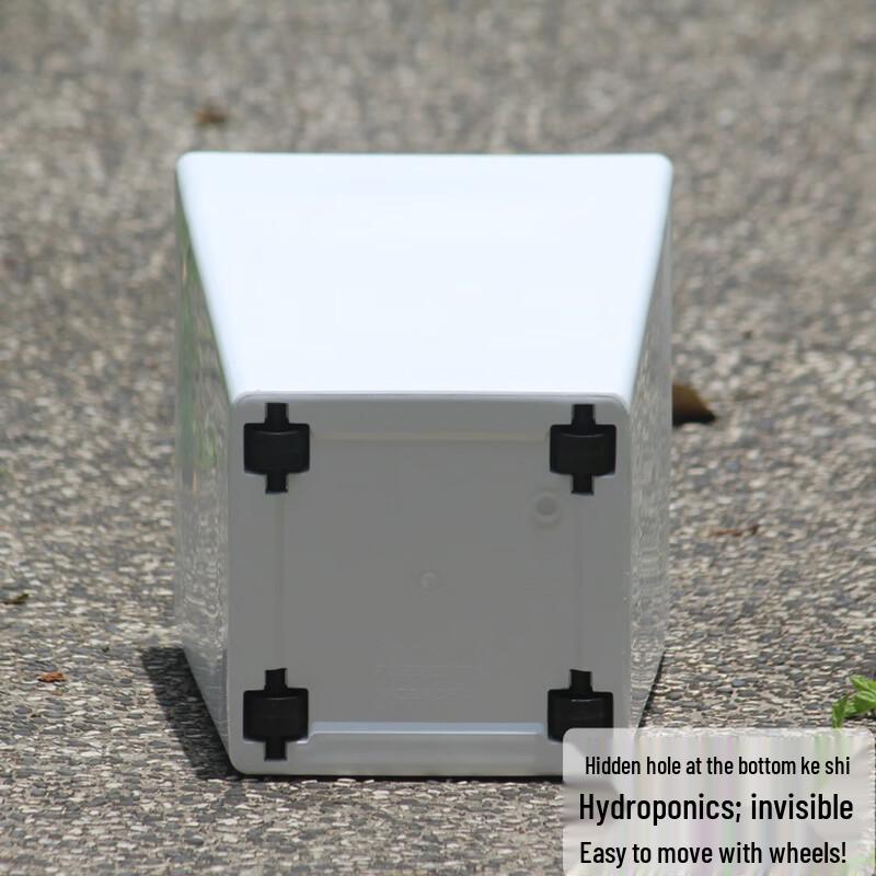 Shangqi White Diamond-Pattern Large Diameter Flower Pot