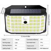 Solar Outdoor Lights 176 LED Solar Powered Motion Sensor Flood Lights IP65 Waterproof 3 Modes Wall Lamp For Outside Porch Yard