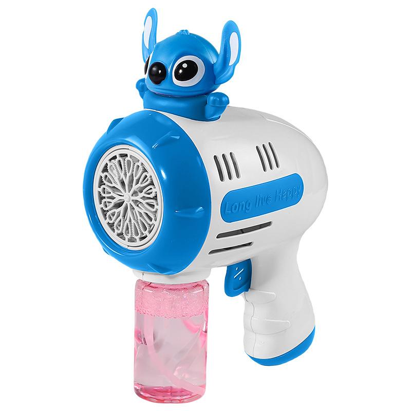 

Stitch Electric Bubble Gun Kids Toy Bubbles Machine Automatic Soap Blower With Light Outdoor Games Boys And Girls Gift