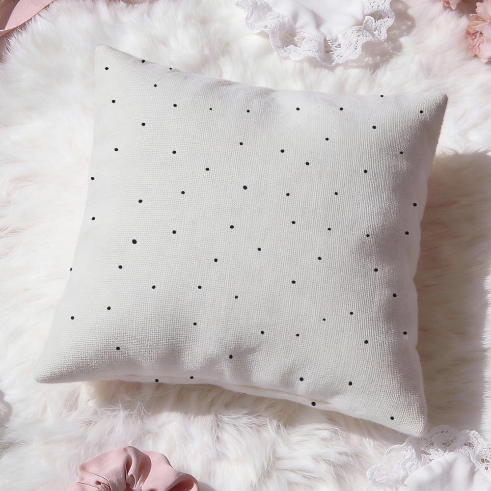 Polka Dots Cushion Cover Premium Comfort Reversible Pillow Cove Two in One Design for Any Room Car Interior